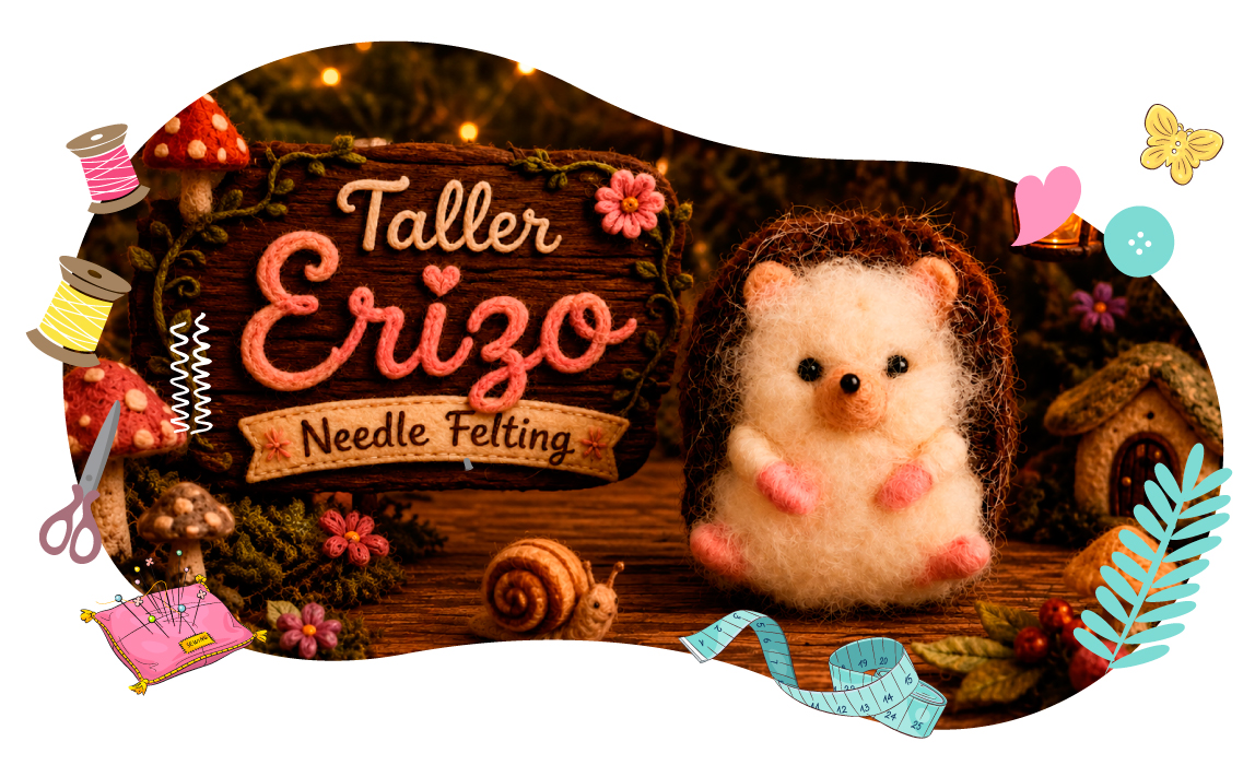 Baúl de Moda - Taller Erizo “Needle Felting”